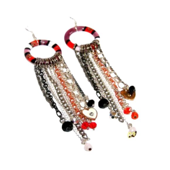 Glass Meets Metals Original Earrings - Picture 4 of 5